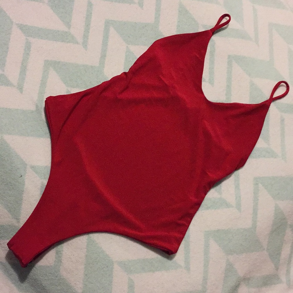 Red bodysuit